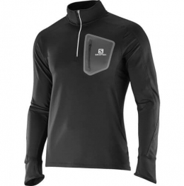 Толстовка SALOMON Trail Runner Warm LS Zip jersey (размер M)