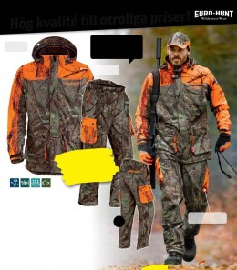 Комплект для охоты EURO-HUNT Hunting jacket+pants (размер 52/XL)